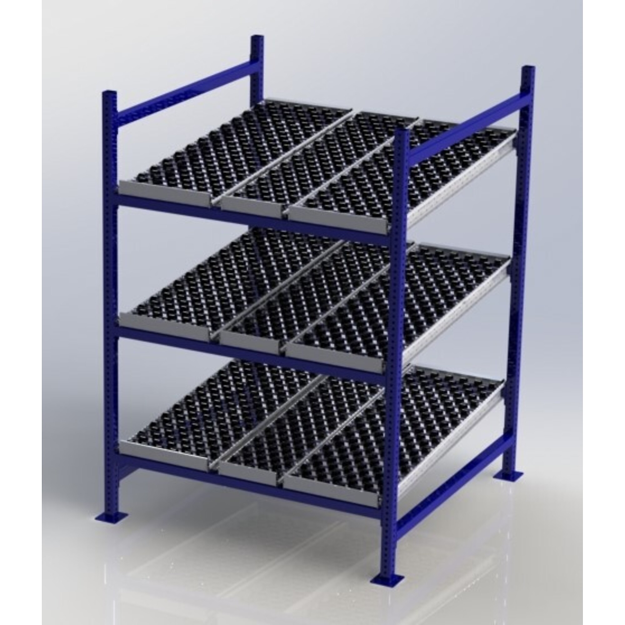 Unex, Gravity Flow Rack Starter, Overall Height 72 in, Width 48 in, Depth 48 in, Model# CF99SW48483-S